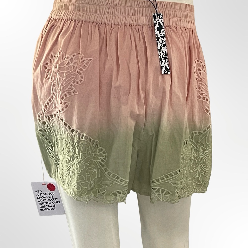 ASOS High Waist Pink and Green Shorts in size 4 NWT - Picture 3 of 6